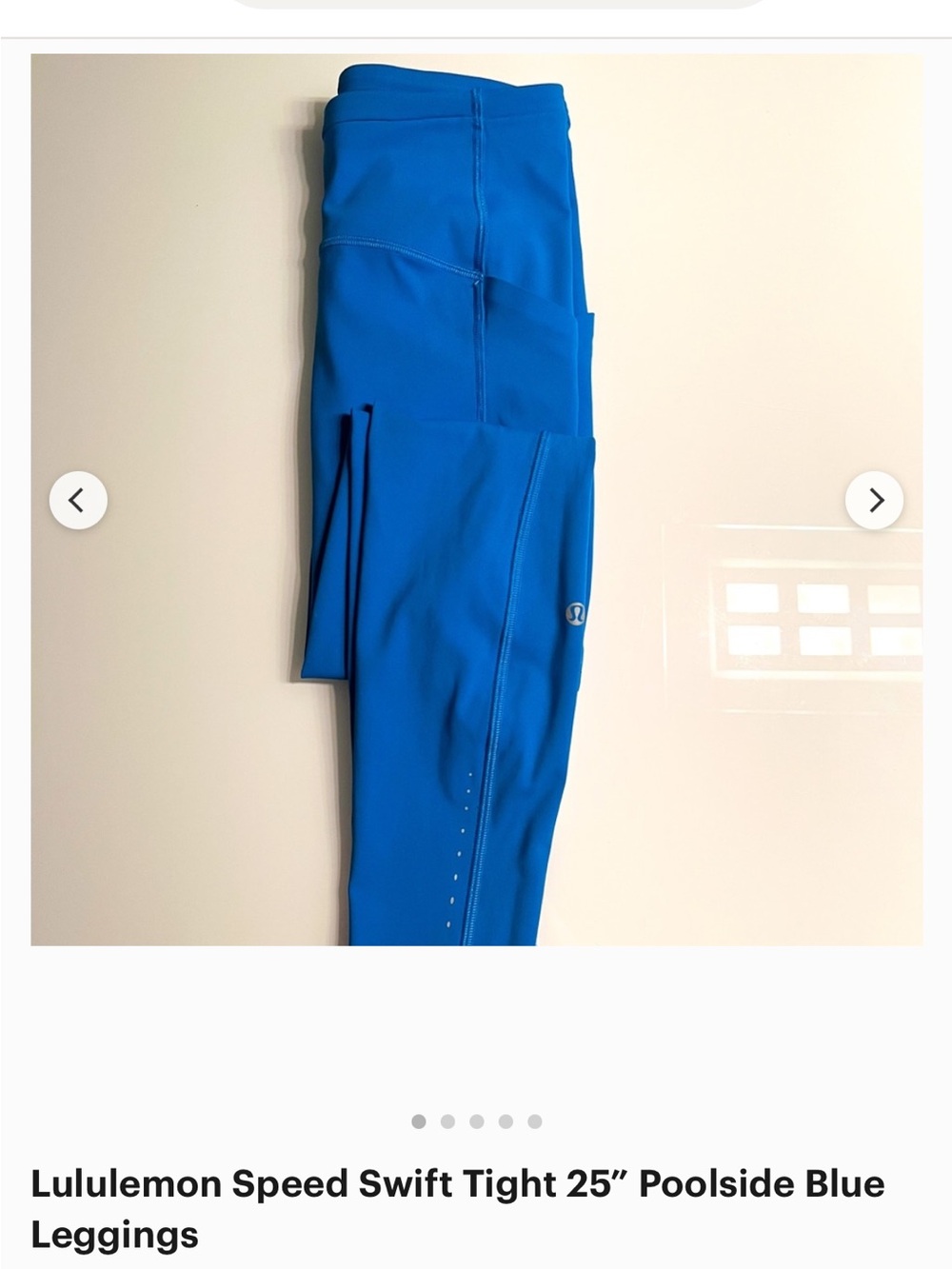 lululemon athletica speed swift leggings poolside blue Bright Blue